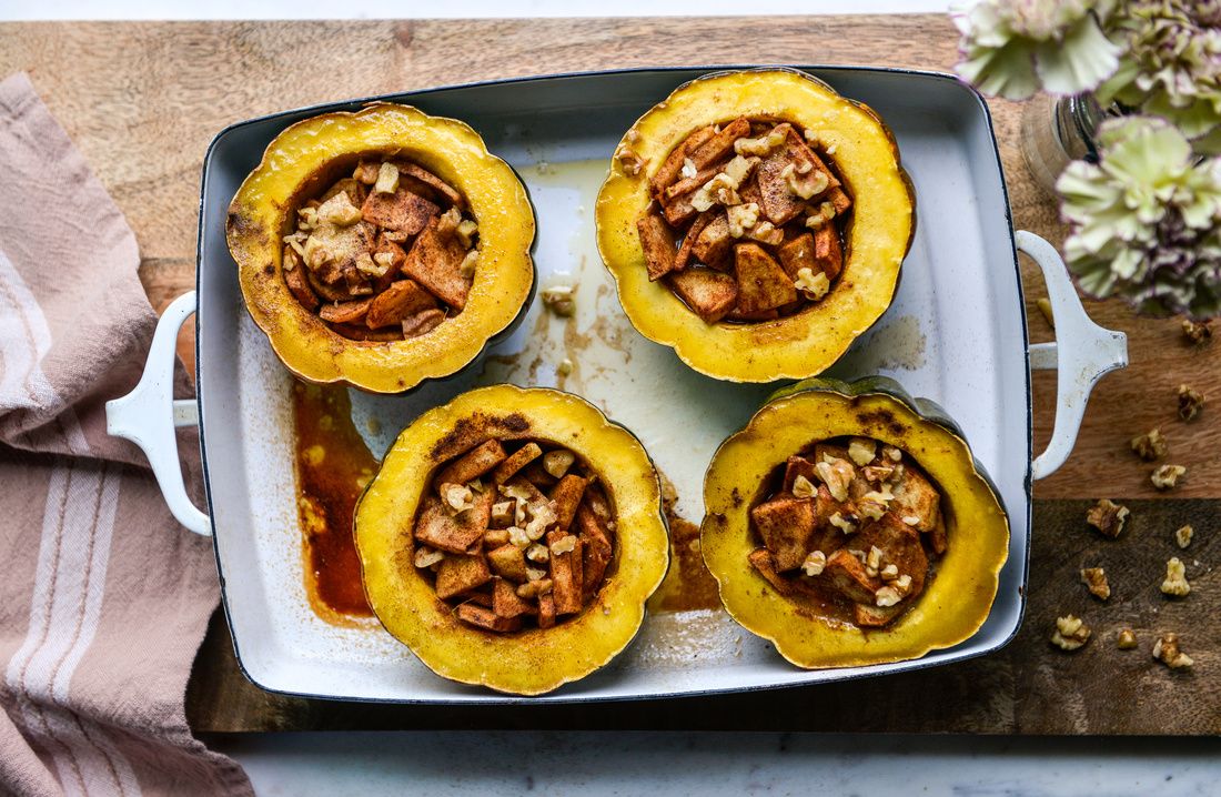 Baked Acorn Squash with Apples and Cinnamon Nourishing Meals®